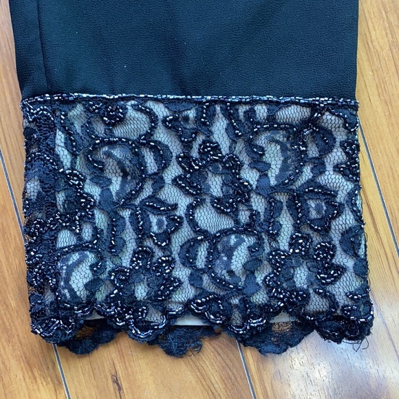 Jkara beautiful bead and lace embroidered Wide Leg dress pant - Picture 4 of 10